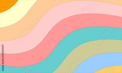 Abstract Wave of Color: The artwork showcases a visually captivating composition of soft, flowing curves that create a sense of movement.