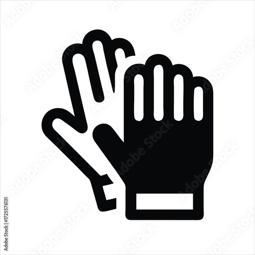 Pair of protective gloves icon for safety and hygiene