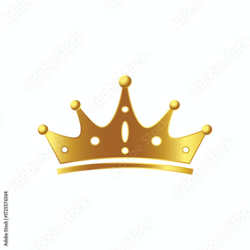 golden crown vector illustration on white background