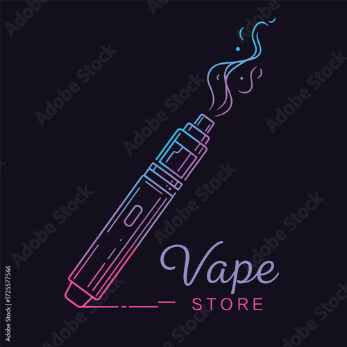 Vape Store logo Design vector graphic