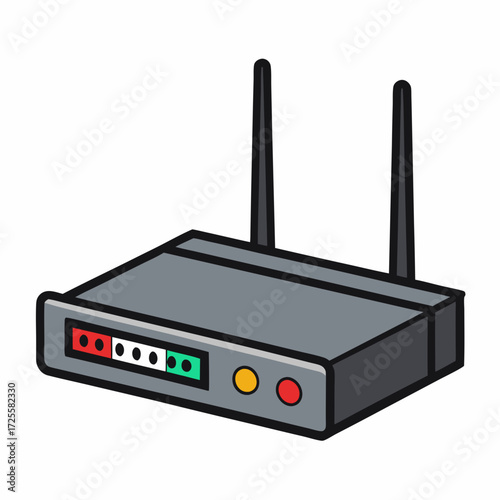 wireless router isolated on white