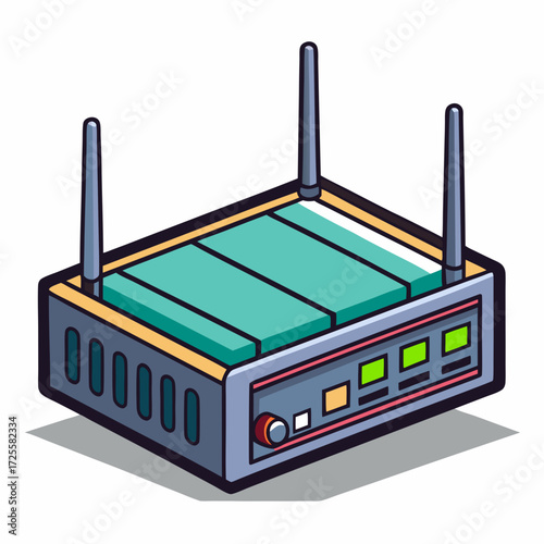wireless router on white background