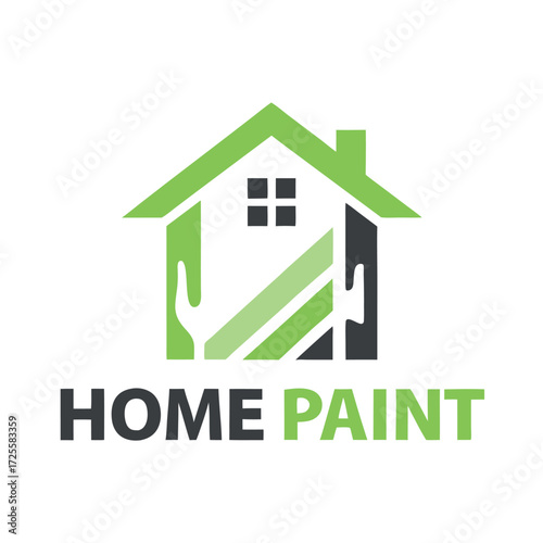 Green home real estate business logo design icon vector illustration symbol ecology concept building architecture construction nature environment energy sign