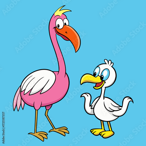 pink flamingo vector illustration