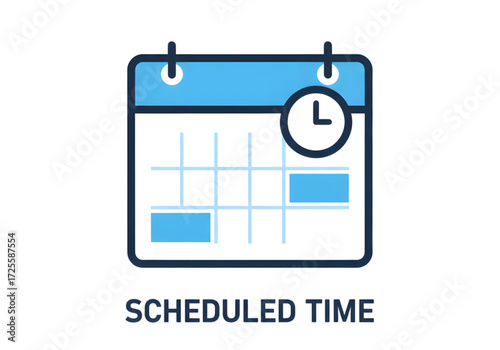  Minimal icon of a calendar with clock — no background, no shadow PNG