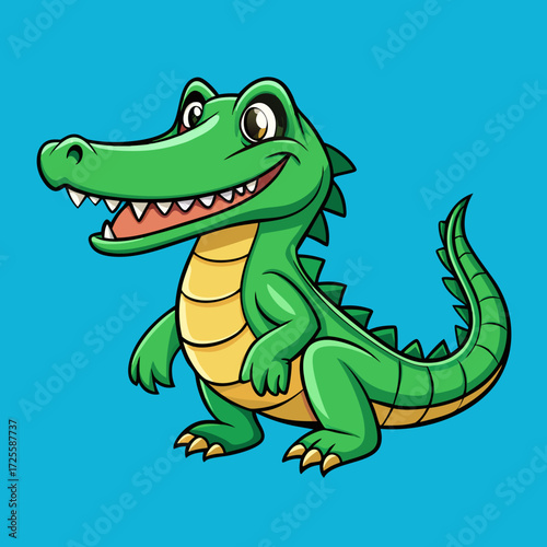 cartoon crocodile with a smile