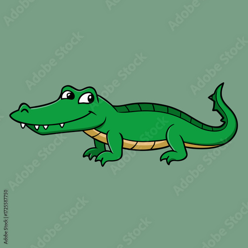 cartoon crocodile with a smile