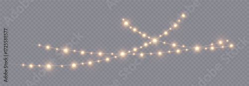 Realistic lamp Christmas lights isolated. Glowing led neon lights and lamps for Xmas and New year cards, banners, posters etc. Garlands design elements and decorations. Vector illustration