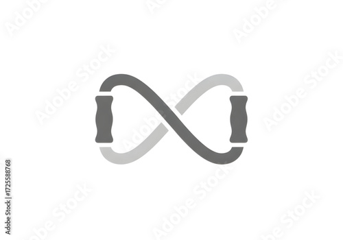 Minimal icon of resistance bands — no background, no shadow PNG
