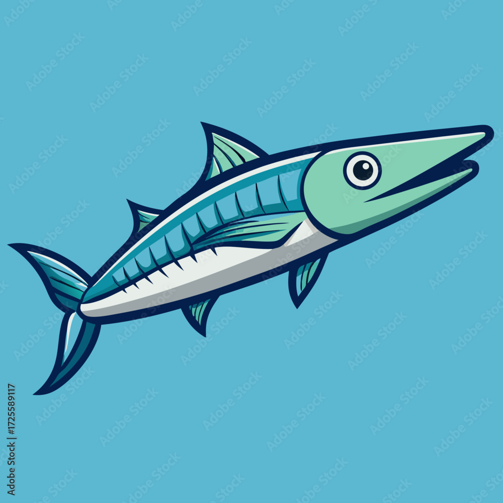 Fototapeta premium vector illustration of a fish