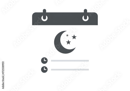 Minimal icon of a naptime schedule — no background, no shadow PNG
