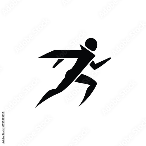 Dynamic athlete in motion showcasing the spirit of sports and physical activity with a sense of determination and focus