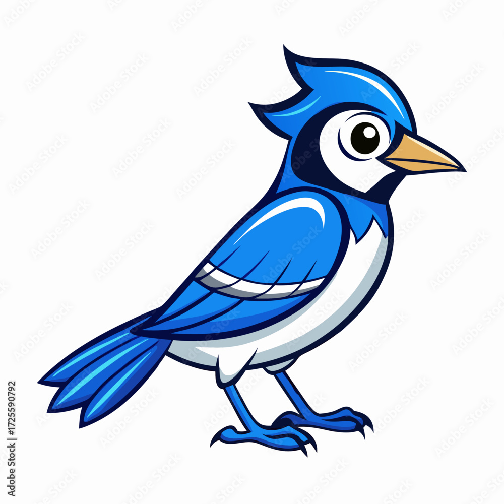 Fototapeta premium blue bird on a white background