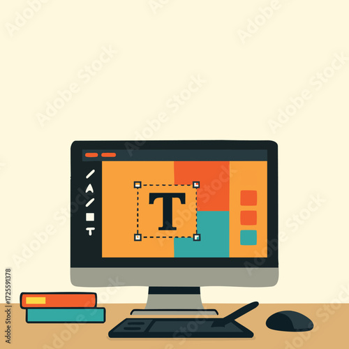 Modern Coding Workspace – Developer Desk Setup with Computer, Laptop, and Programming Screens
