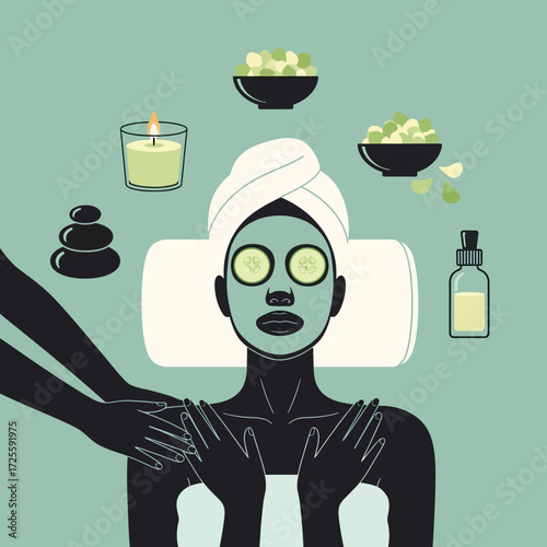 Indulge in ultimate relaxation with a soothing spa facial, cucumber slices, and calming aromatherapy for pure rejuvenation and self care.