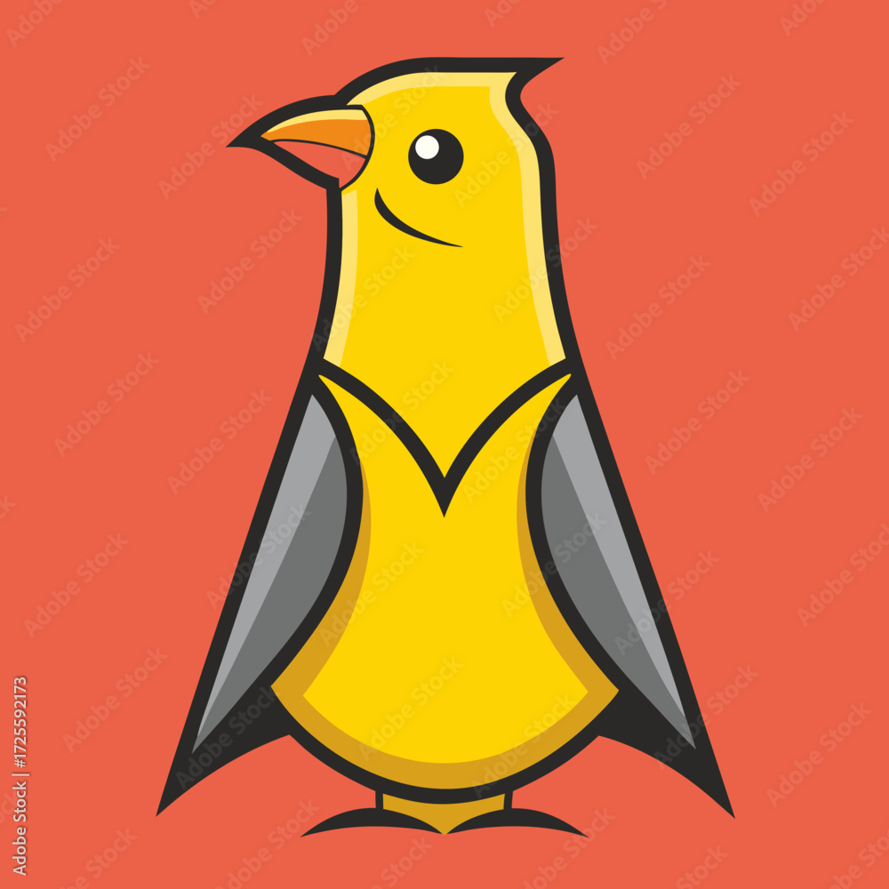 Fototapeta premium cartoon bird with a smile