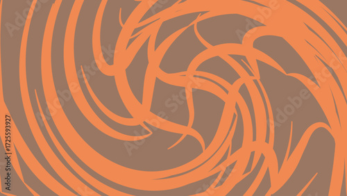 An abstract orange vector illustration featuring a tribal tiger and flames in a seamless pattern for a vibrant tattoo or wallpaper design