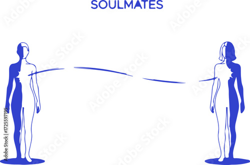 Soulmates connected by an invisible thread