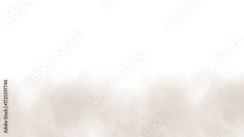Beige powder cloud isolated on black background