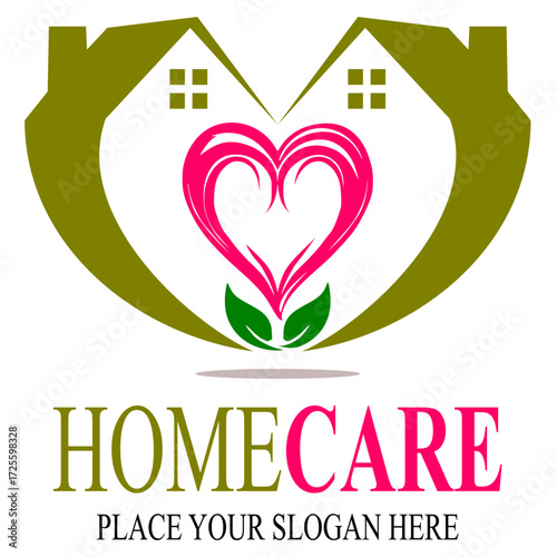 Home care logo design vector icon symbol House Care logo Template