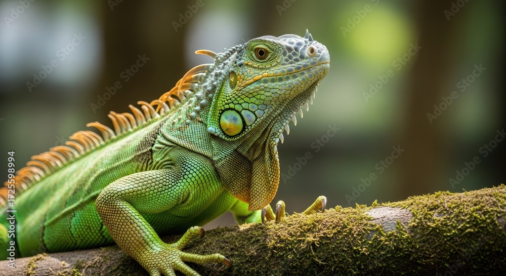 Fototapeta premium iguana on a branch