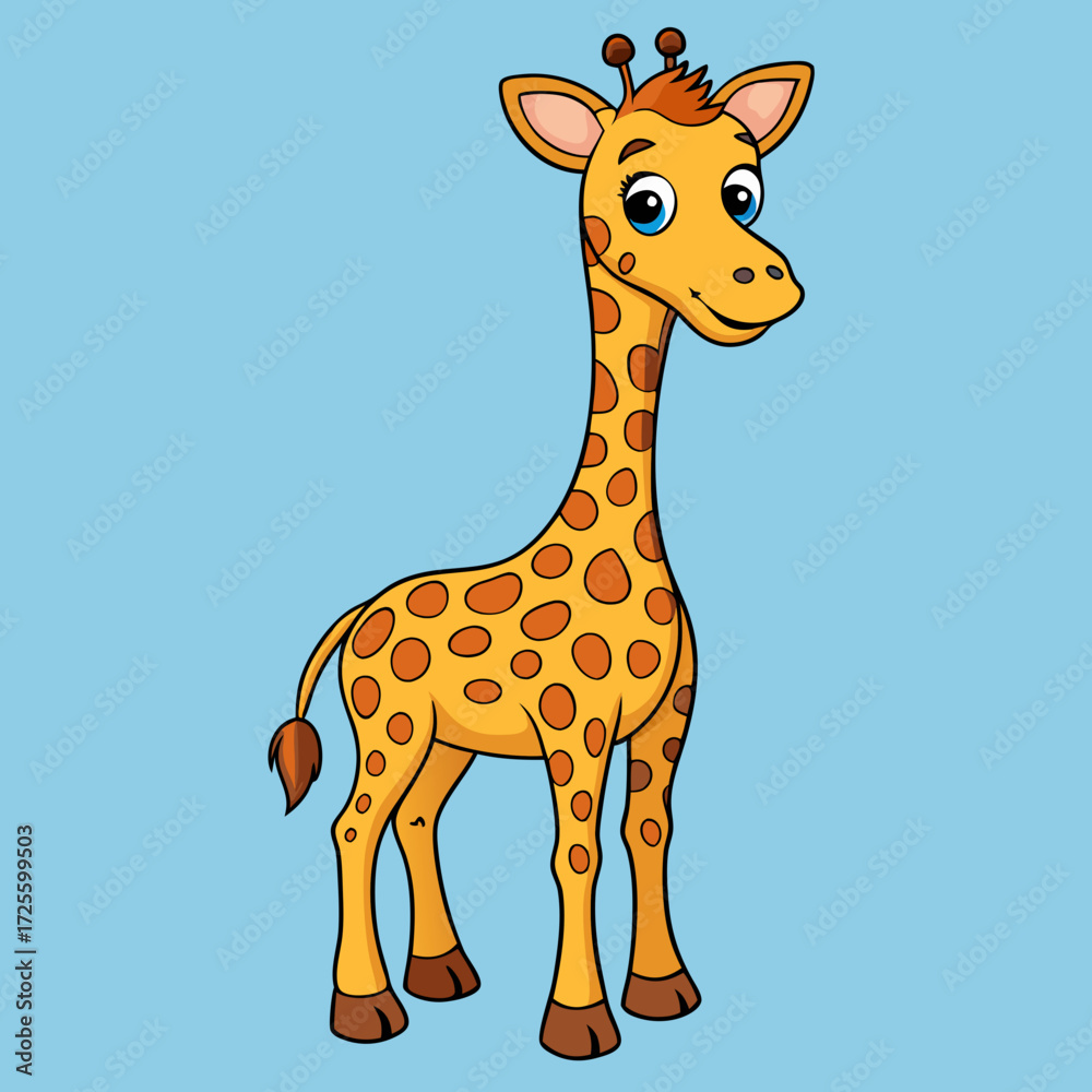 Obraz premium giraffe cartoon illustration