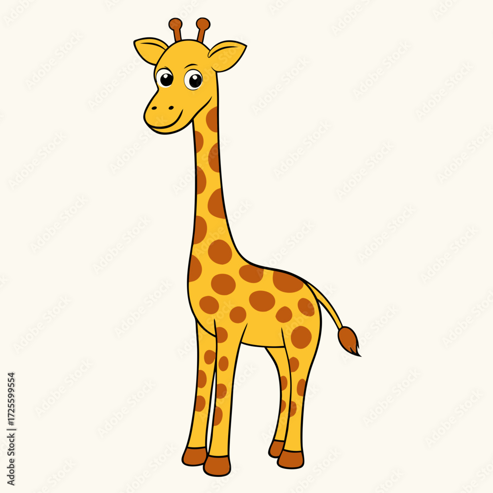 Obraz premium giraffe cartoon illustration