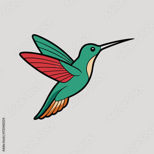 hummingbird and flower