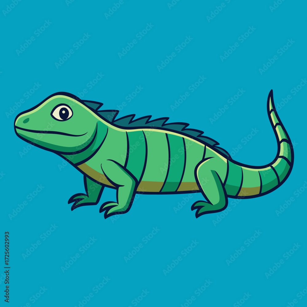 Obraz premium green lizard on a branch