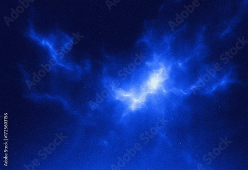 Enthralling Cosmos Blue Nebula's Electric Glow – A Breathtaking Space Cloud and celestial spectacle