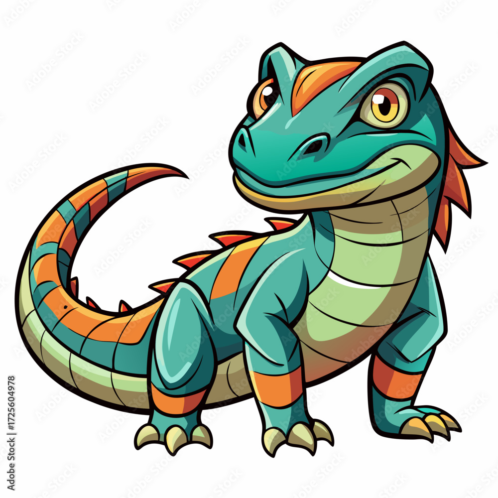 Obraz premium cartoon, turtle, animal, illustration, character, crocodile, vector, reptile, tortoise, cute, happy, alligator, comic, funny, fun, art, snake, green, smile, dinosaur, jungle, mascot, drawing, icon, hu