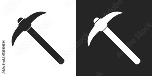 Pickaxe icon, mining tool icon for construction, digging icon vector