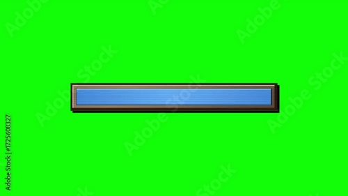 8-Bit RPG Loading Bar Animation chroma key green screen 4K stock video
