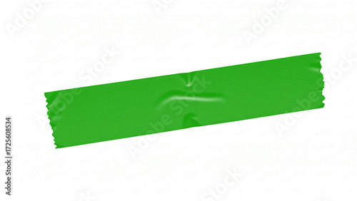 Green Adhesive Tape Roll and Strips Isolated – Repair Tape, Crafting Sticker, and Sticky Label Vector Element for Decoration, Packaging, and Design Projects