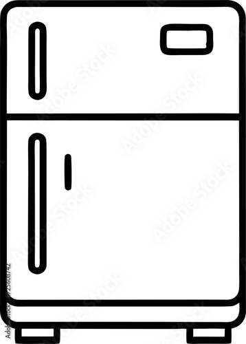 Refrigerators outline icon vector on white background 