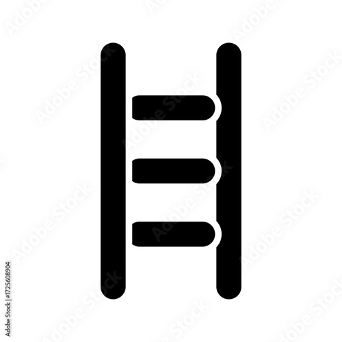  ladder icon white on background