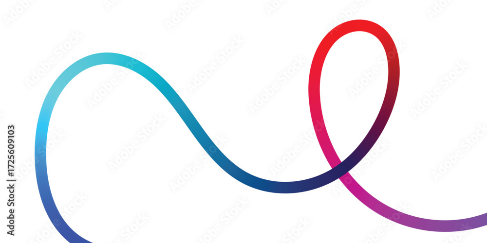 Obraz premium Vibrant Abstract Lines Intertwining on a Black Background. A dynamic image featuring interwoven, colorful lines in various shades of the rainbow against a solid black backdrop.