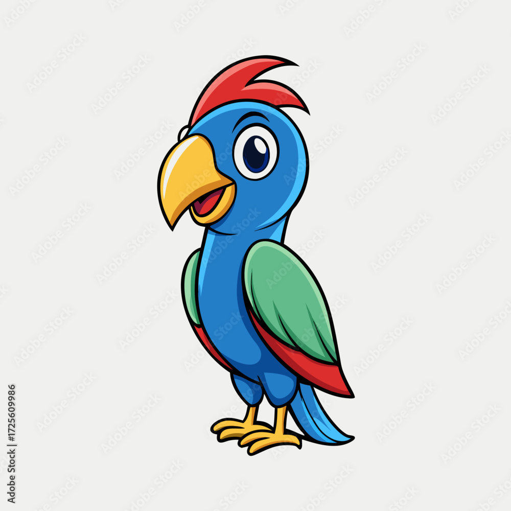 Fototapeta premium parrot on white background