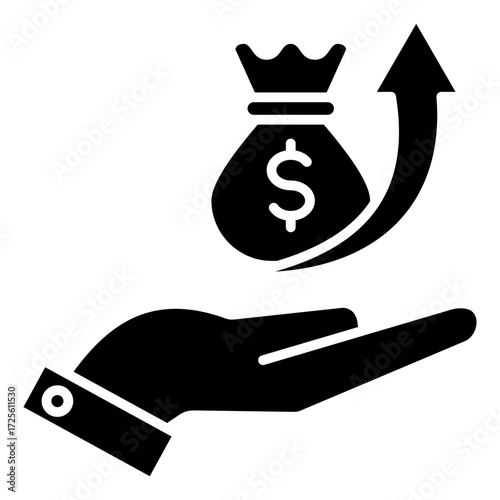 Capital Growth Glyph Icon