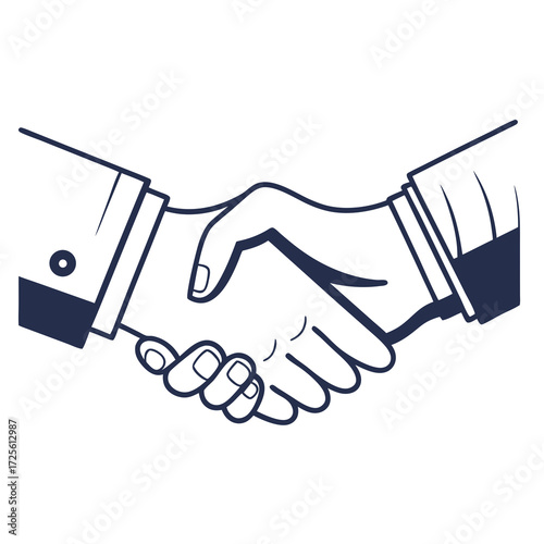 Business partners shaking hands in a gesture of agreement and successful collaboration symbolizing trust and partnership