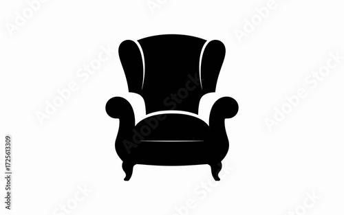 black leather armchair