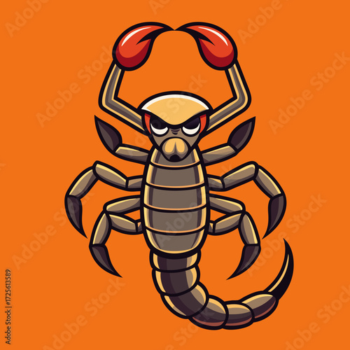 vector illustration of cartoon cockroach