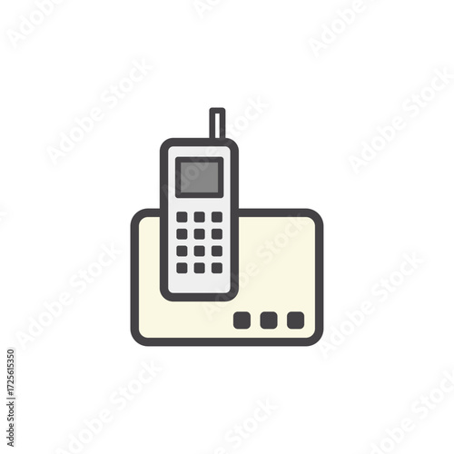 Cordless telephone and base unit communication device for home and office use