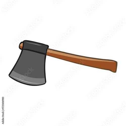 Sharp Axe Illustration Woodcutter's Tool for Lumberjacking