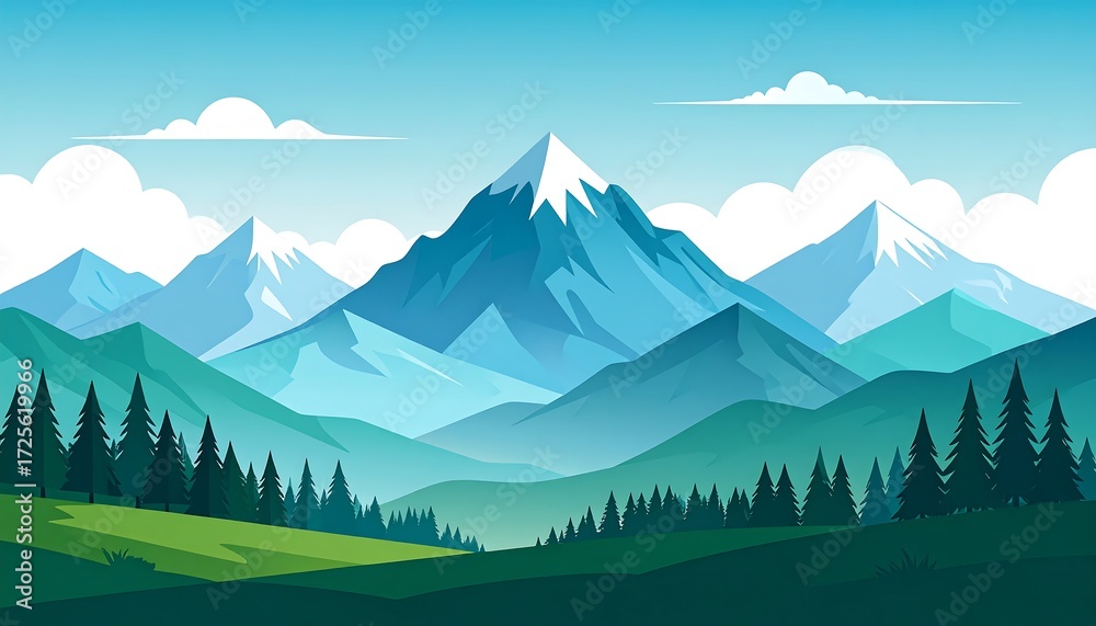 Fototapeta premium Peaceful mountain landscape