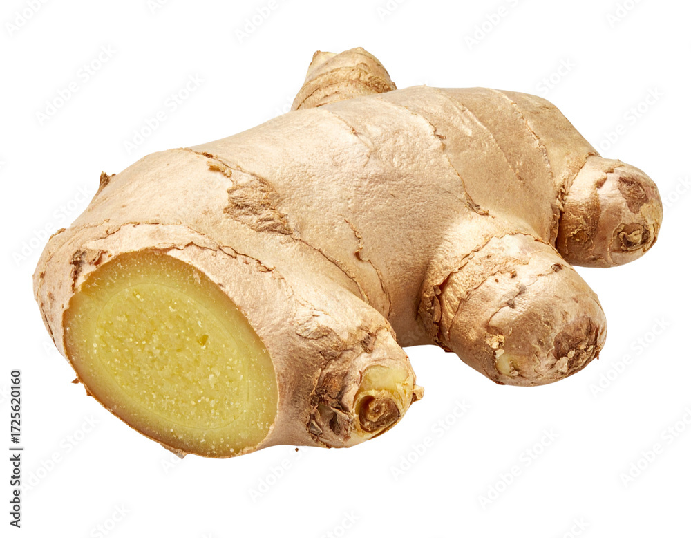 Fototapeta premium Organic Ginger Root with Natural Texture