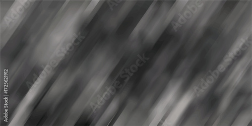 Abstract black and white diagonal blurry lines motion design for background texture or graphic element