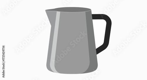 Sleek Grey Milk Pitcher for Coffee Art