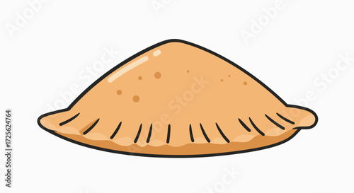 Golden-Brown Empanada: A Delicious Hand-Drawn Treat