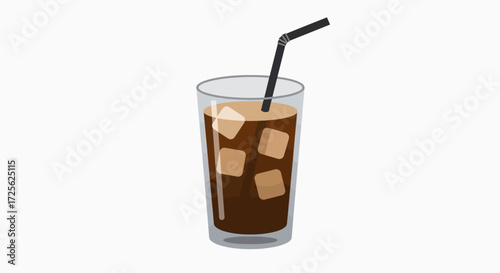 Iced Coffee Refreshment: Crisp Glass, Cool Cubes